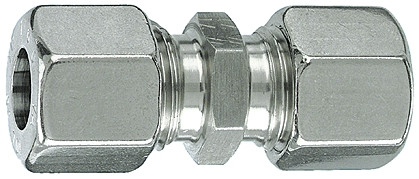 Gerade Verschraubung GL Edelstahl 1.4571 beids. Rohr AD 8 m