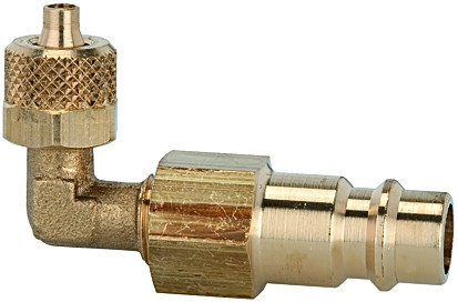 Einsteck-Winkel / Ms für Schlauch 10x8 mm