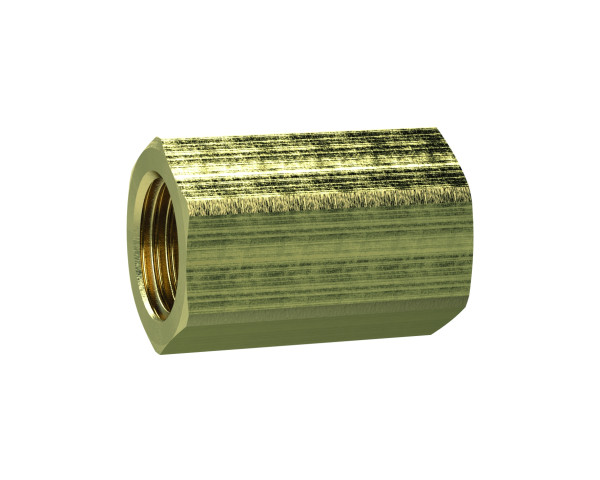 Muffe mit Außensechskant, G 3/4 " innen x G3/4 2 innen , SW 32, Messing