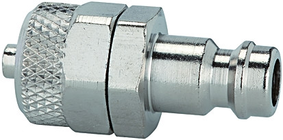 Nippel / Ms vernick. für Schlauch 4x6 mm
