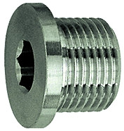 Verschlußschraube VA G 1/8 aussen , Innen-6kt. , SW 5 Edelstahl 1.4571