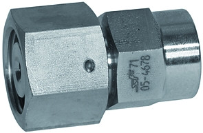 Manometer-Anschlussverschraubung mit Dichtkegel / G 1/4 IG/