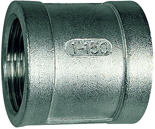 Muffe VA G 1/2" innen, rund , Edelstahl 1.4408
