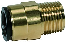 Einschraub-Steckverschraubung "Speefit", BSPT 1/2"a, 15 mm Schlauch AD, Messing