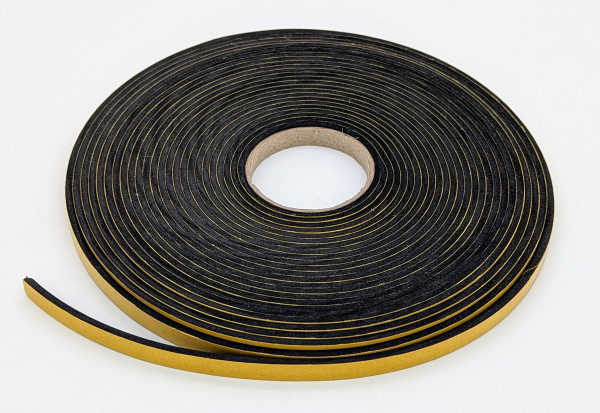 ZELLKAUTSCHUKSTREIFEN EPDM SCHWARZ EINS. KLEBEND 10MX150X3MM