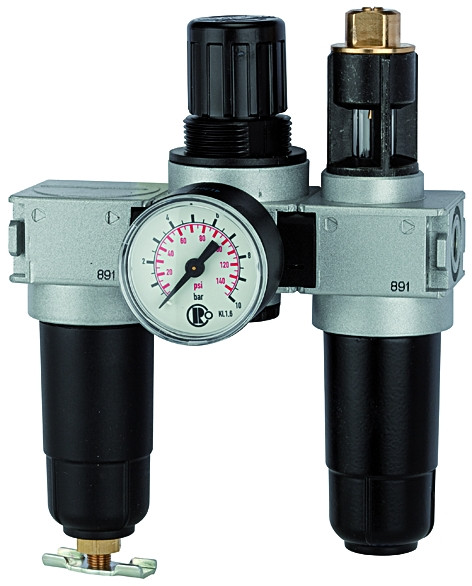 Wartungseinheit 3-tlg. multifix-mini / G 1/8 / mit Metallbeh