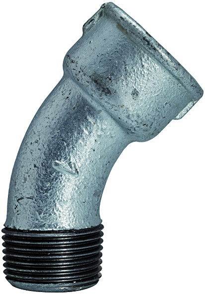Bogen 40, 45° / Rp 2" innen / R 2" aussen nach ISO 7/1 / Material: Temperguss verzinkt