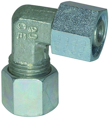 Einstellbare T-Verschraubung Dichtkegel / Stahl verz. / 315