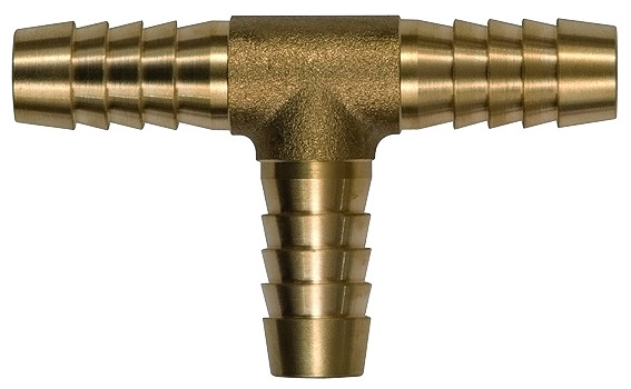T-Schlauchverbindungsstutzen, für Schlauch LW 8 mm, Messing, max. 10 bar