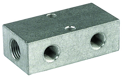 Verteilerleiste, Abgänge beidseitig vorne und hinten / Anschluss Eingang 2 x G3/8"