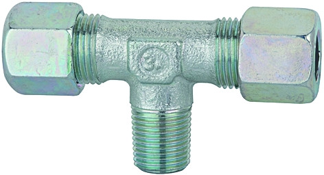 T-Einschraubverschr. R 1/8 a./Stahl verz. Rohr AD 4 mm