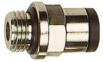 Steckververschraubung "click-clock" G 1/8" AG -Schlauch AD 6 mm/ Ms vernickelt