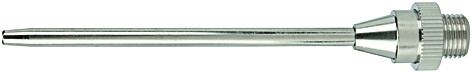 Verlängerungsdüse 400 mm lang/ gerade / Messing vernickelt, M12 x 1,25, Pistole 22 + 26