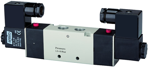 5/2-Wegeventil elektropneu., »4V«, bista., G1/4, 24VDC, 1300l/min