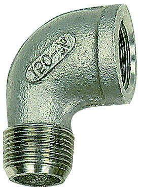 Winkel-Stück Rp 3/8 i./ R 3/8 a./ Edelst.