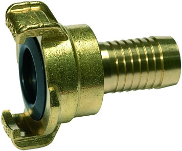 Geka-Schlauchstück, 360° drehbar - 13 mm , Messing , Dichtung NBR, max. 16 bar