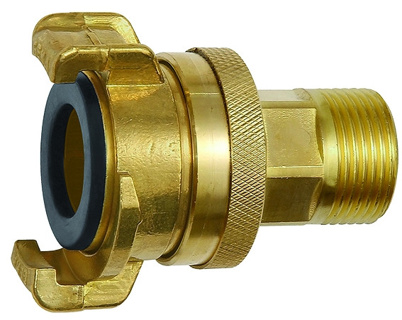 Klauenkupplung GEKA / Gewindestück mit Außengewinde / G 1 / starr / mit Verschraubring / Messing bla