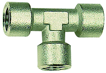 T-Stück/G 1/4 " innen, innen , innen Messing vernickelt