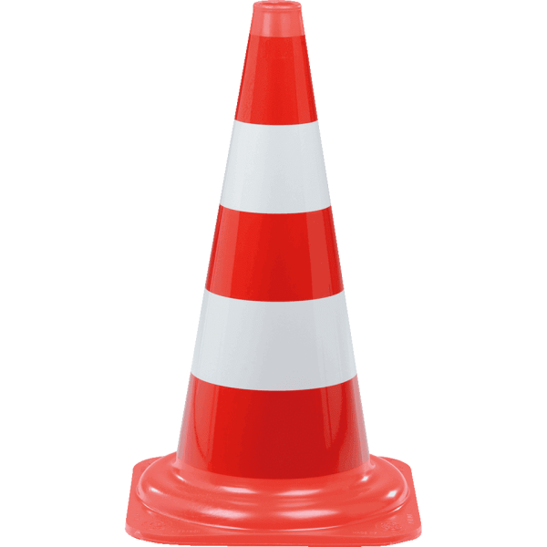 Kappen rot aus Weich-PVC für Verkehrsleitkegel zur Kettenbefestung, inkl. 2 Notglieder