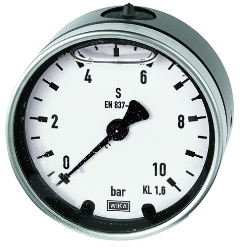 Glyzerin-Manometer / G 1/2 rückseitig 100 mm / 0-4 bar / Met