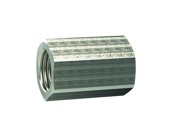 Muffen mit Außensechskant, MS vernickelt G 1/4" IG