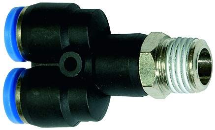 Y-Einschraubverschr. R 3/8 a / Kunststoff / drehbar 360° Sch
