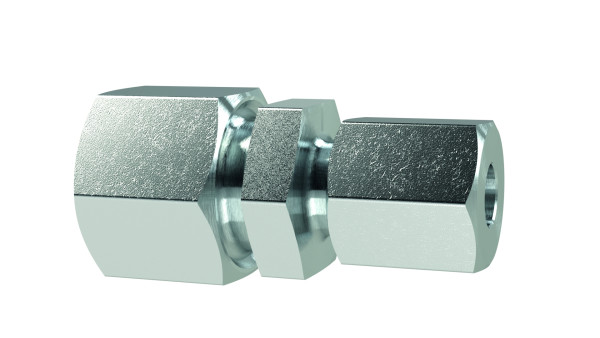 Gerade Reduzierverschraubung, Rohr-Außen-Ø 10/6, Stahl verzinkt