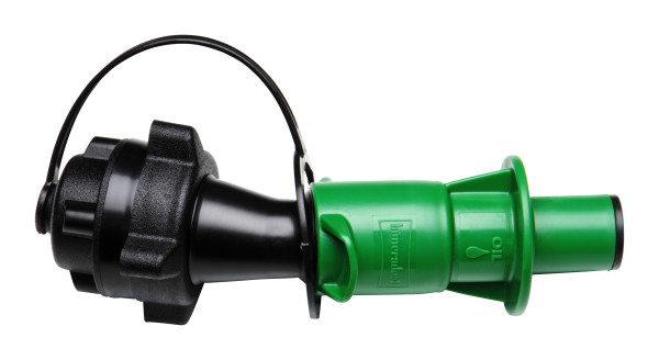 Sicherheits-Einfüllsystem für Kettenhaftöl , schwarz/grün