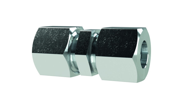 Gerade Verschraubung Stahl verzinkt beids. Rohr AD 4 mm