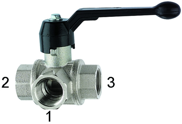 Riegler-Dreiwegekugelhahn R 1 1/2" , DN 40