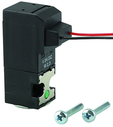 Mini-Magnetventil (3/2) 15 mmNC / 12 V DC / 2,3 W/Kabelansch
