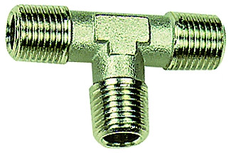 T-Stück/ Ms vernick. G 1/4 a./a./a.