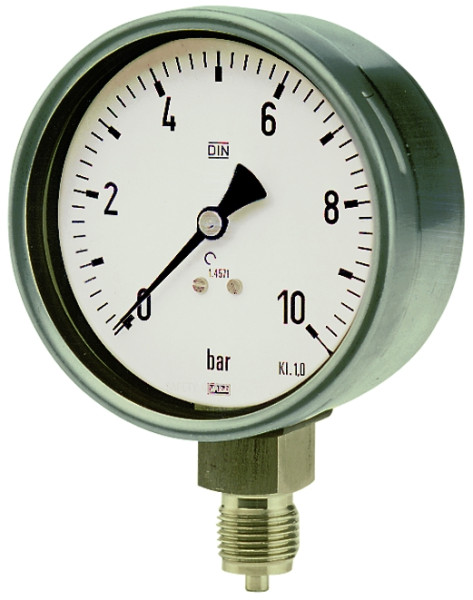 Manometer / G 1/2 senk./ 0-10 bar 160 mm / Chemieausführung