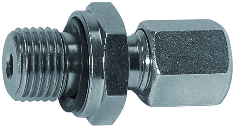 Gerade Einschraubverschraubung, G 1/8 a., Rohr-Ø 8, Stahl verz.