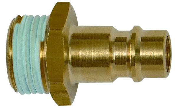 Nippel, NW 7,2 - 7,8, Messing blank, G 1/2 AG Gewindebeschichtung