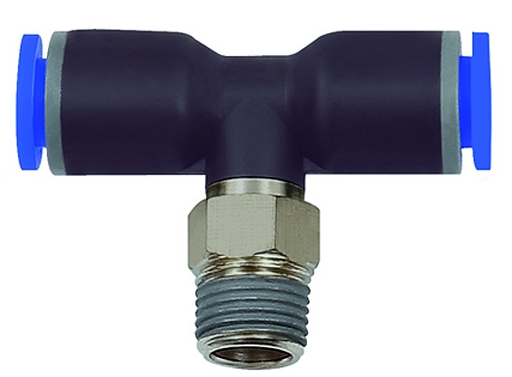 T-Steckverschraubung »Blaue Serie«, drehbar, G 1/4 innen, Schlauch Ø 10 mm aussen