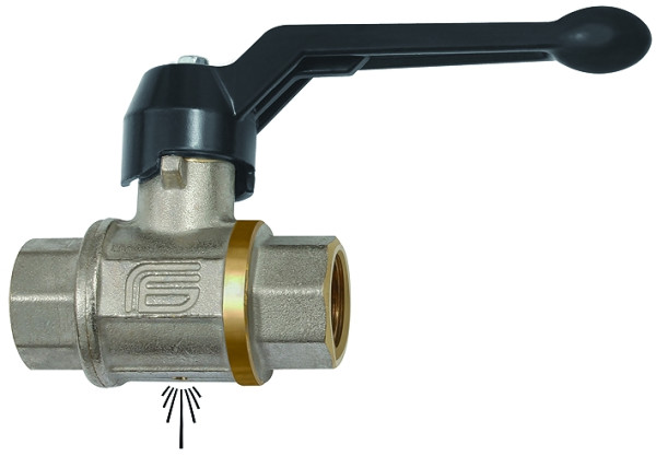 Messing-Kugelhahn mit Entlüftungsbohrung G 1/4", PN 14