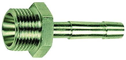 Einschraubtülle / G 1/4" aussen , Schlauch l. W. 13 mm Edelstahl 1.4571, SW 19