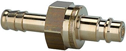 Tülle / Messing für 6 mm l.W. beidseit. absperrend