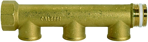 Verteiler/Ms/3-fach Endanschlüsse G 3/4 Abgänge G 1/2 innen