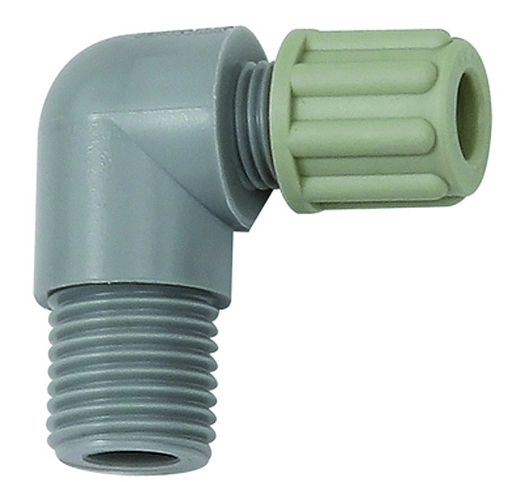 Winkeleinschraubver. G 3/8 a./ Kunststoff für Schlauch 4/6