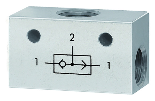 ODER- Ventile 3 x G 1/4", Wechselventil Aluminium/NBR