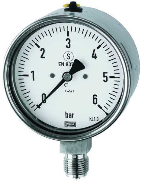 Manometer / G 1/2 senk. 100 mm / 0-160 bar Sicherheitsausfüh