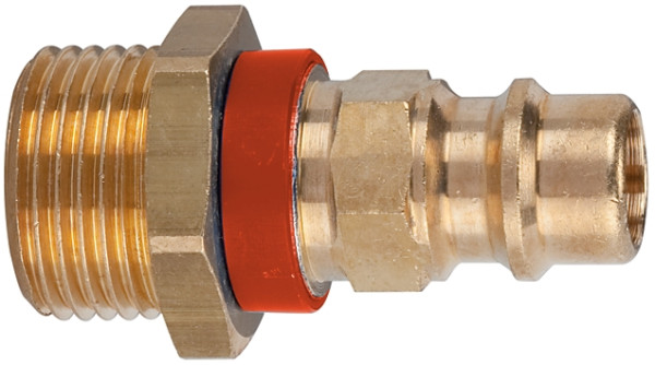 Stecknippel / NW 7,8 G 3/8 außen / rot