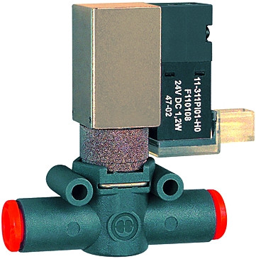 Magnetventil lineonline / NC für Schlauch 8mm / schallgedämp