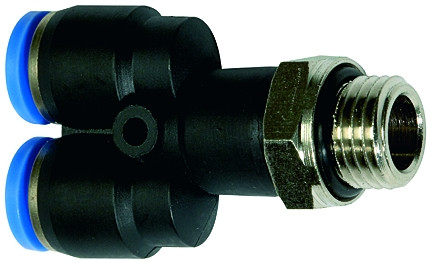 Y-Einschraubverschr. M 5 a. / Kunststoff / drehbar 360° Schl