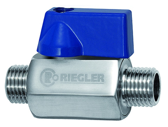 Mini-Kugelhahn / Edelstahl 1.44401 (AISI 316) / G 3/8 a./a.