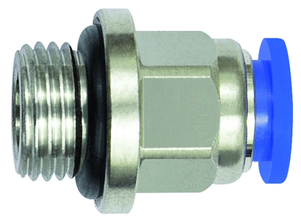 Gerade Steckverschraubung »Blaue Serie« mini, M6 aussen, Schlauch 4 mm AD , max. 10 bar