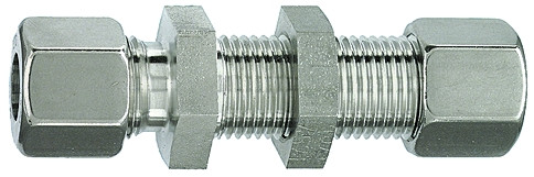 Gerade Schottverschraubung SVL Edelstahl 1.4571/Rohr AD 15mm