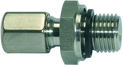 Gerade Einschraubverschr. GE8L G 1/4 a. /Rohr 8 mm, Weichdichtung/ Edelstahl 1.4571 /z